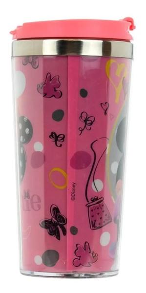 Imagem de Copo Térmico Da Minnie Com Tampa Rosa 450ml - Disney