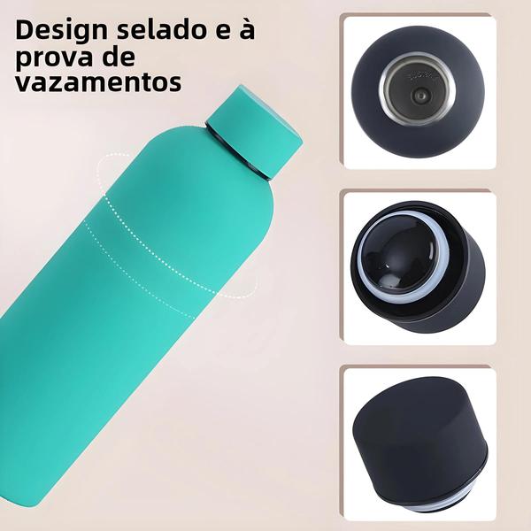 Imagem de Copo Térmico de Aço Inoxidável 500/750ml - Garrafa para Esportes ao Ar Livre