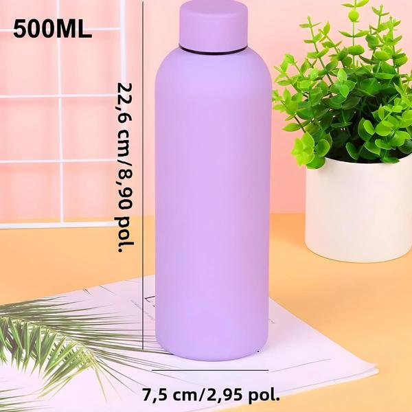 Imagem de Copo Térmico de Aço Inoxidável 500/750ml - Garrafa para Esportes ao Ar Livre