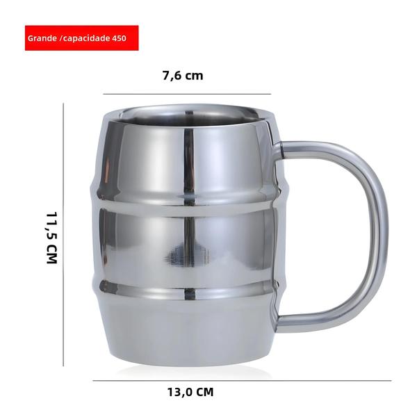 Imagem de Copo Térmico de Aço Inoxidável com Isolamento Duplo - 500/450ml - Caneca Portátil