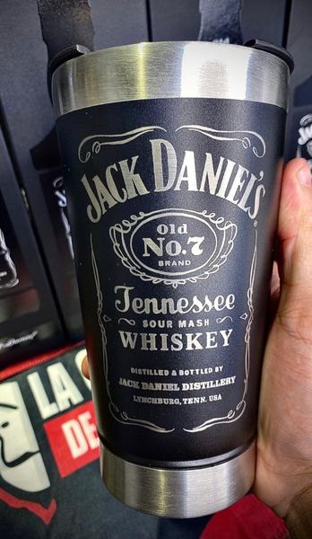 Imagem de Copo Térmico de Alumínio Whisky Jack Daniels c/ tampa e abridor produto exclusivo