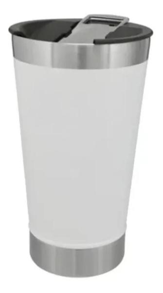 Imagem de Copo Térmico De Cerveja Inox 500 Ml Branco