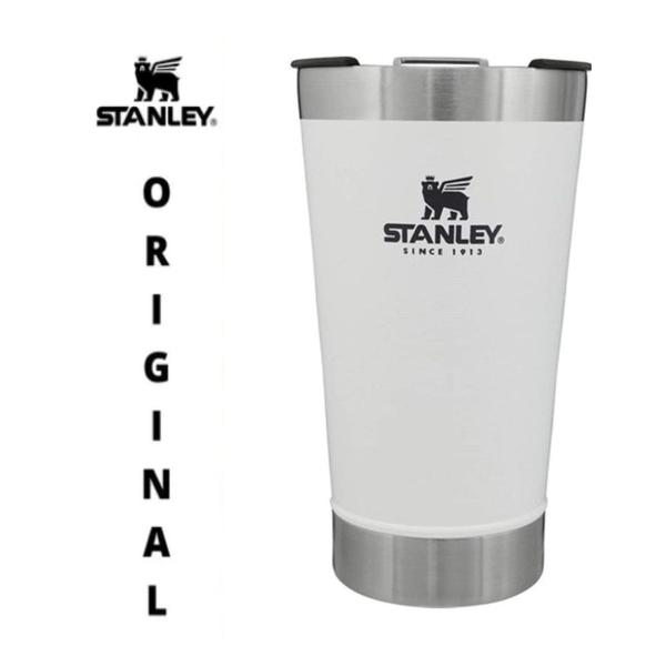 Imagem de Copo Térmico de Cerveja Stanley c/ tampa e abridor 473ml Polar - Branco ORIGINAL 