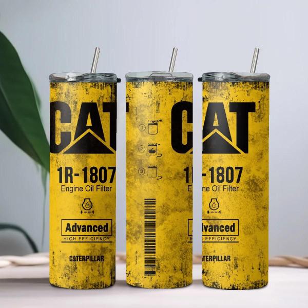 Imagem de Copo Térmico de Viagem Caterpillar - 20 Oz, com Tampa e Canudo