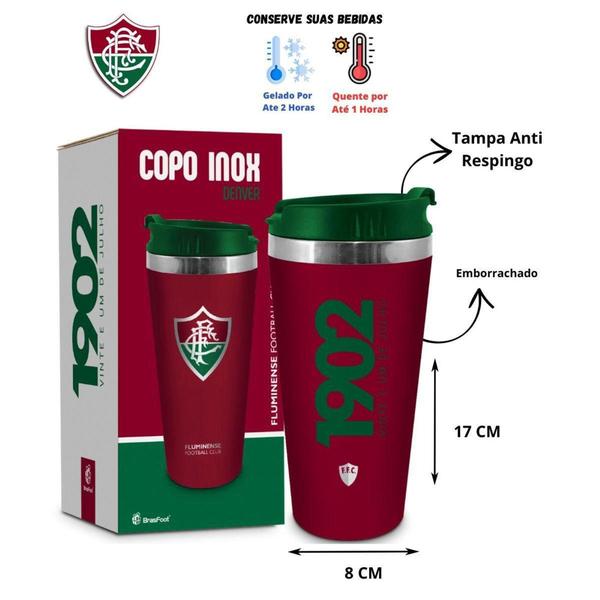 Imagem de Copo Termico Emborrachado do Fluminense Para Cerveja Oficial - Brasfoot