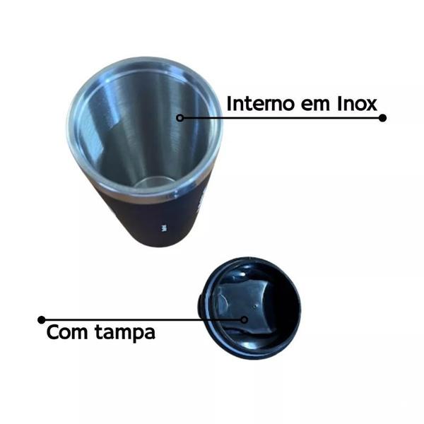 Imagem de Copo Térmico Emborrachado Inox 450ml Times Clubes De Futebol Licenciado