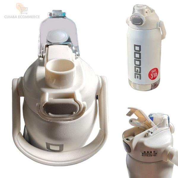 Copo Térmico Gigante de Aço Inoxidável Escovado de 1 Litro - A.R Variedades MT Imagem de Copo Térmico Gigante de Aço Inoxidável Escovado de 1 Litro