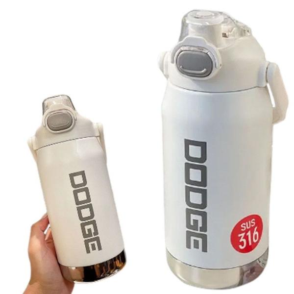 Copo Térmico Gigante de Aço Inoxidável Escovado de 1 Litro - A.R Variedades MT Imagem de Copo Térmico Gigante de Aço Inoxidável Escovado de 1 Litro