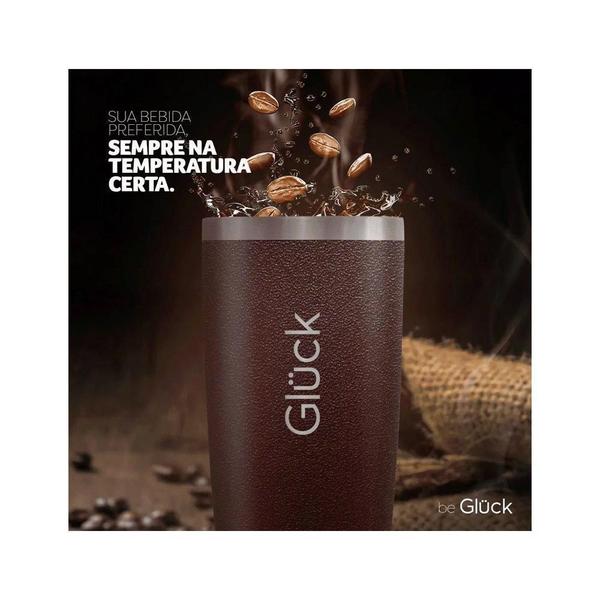 Imagem de Copo Térmico Gluck Sleek Porsche Blue Em Aço Inox 473Ml