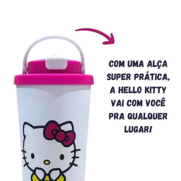 Imagem de Copo Térmico Hello Kitty Aço Inox Bebida Fria Quente Gelada Original Licenciado 850ml Resistente