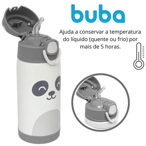 Imagem de Copo Térmico Infantil C/Canudo 400Ml Gumy White 18063 - Buba