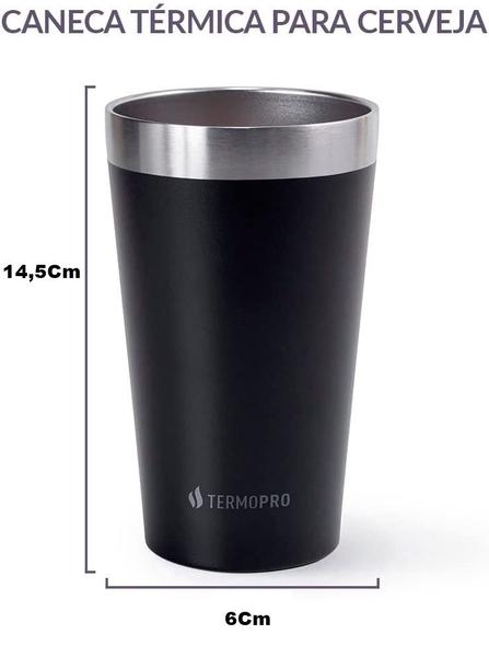 Imagem de Copo Térmico Inox Bebida Gelada Cerveja Chopp 473Ml Termopro