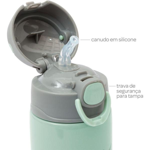 Imagem de Copo Térmico Inox c/ Canudo Gumy 400ml - Verde - Buba