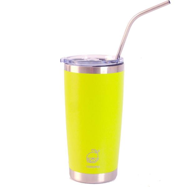 Imagem de Copo Térmico Inox Caipirinha Chopp 600ml Caipcup + Canudo Inox