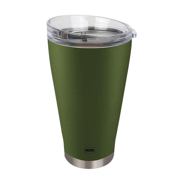 Imagem de Copo Térmico Mor Cerveja 700 Ml Com Tampa E Abridor Verde