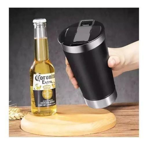 Imagem de Copo Térmico Para Cerveja Café Chá Chopp 473Ml Com Tampa