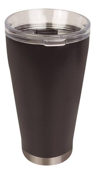 Imagem de Copo Térmico Para Cerveja Preto 700ml Em Aço Inox Mor 8047