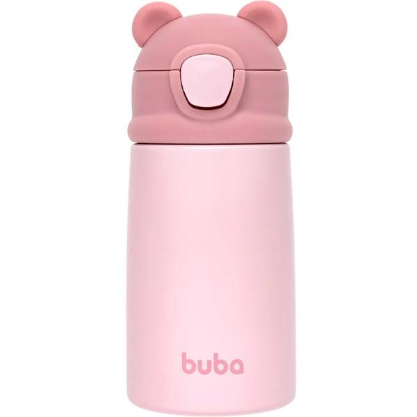 Imagem de Copo Térmico Parede Dupla Ursinho Rosa 320ml - Buba