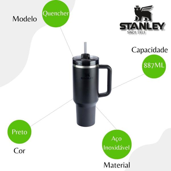 Imagem de Copo Térmico Stanley Quencher 887Ml - Preto