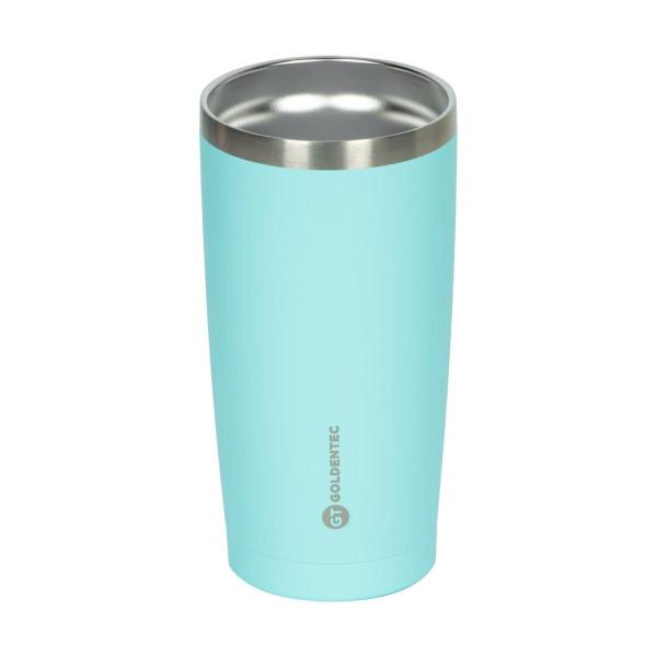 Imagem de Copo Térmico Termic Goldentec Inox 600ml com Tampa Azul Claro para bebidas quentes ou frias