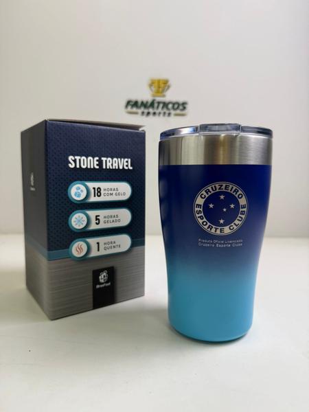 Imagem de Copo termico travel stone - cruzeiro degrade laser