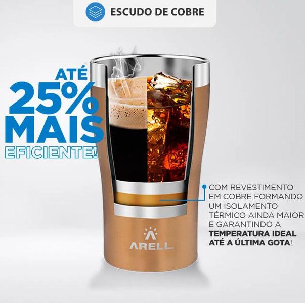 Imagem de Copo termico tulip 500ml metallic gold bebida quente e gelada