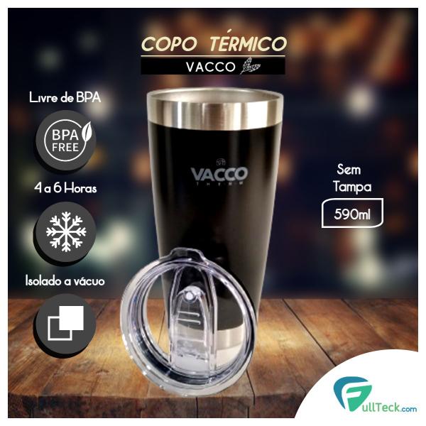 Imagem de Copo Térmico Vacco Therm 550ml Inox Com Tampa Para Cerveja