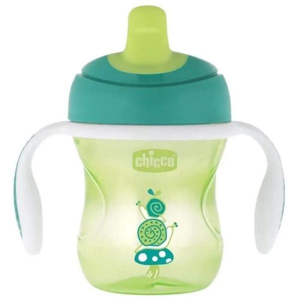 Copo Training Cup 200Ml +6M Verde Caracol Chicco Imagem de Copo Training Cup 200Ml +6M Verde Caracol Chicco