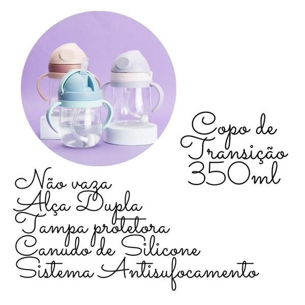 Imagem de Copo Transição Bebê Bico Silicone Antivamento 300Ml Verde