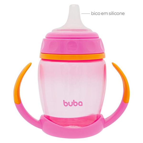 Imagem de Copo Transição Infantil Com Alça Removível Bico Silicone 250ml 6m+ - Buba