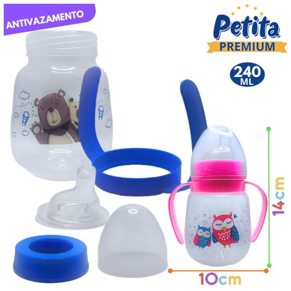 Imagem de Copo Treinamento Bico de silicone Antivazamento com Alça 240ml - Petita