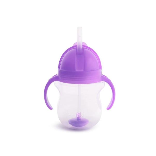 Imagem de Copo Treinamento Click Lock C/Canudo 207ml +6m Roxo Munchkin