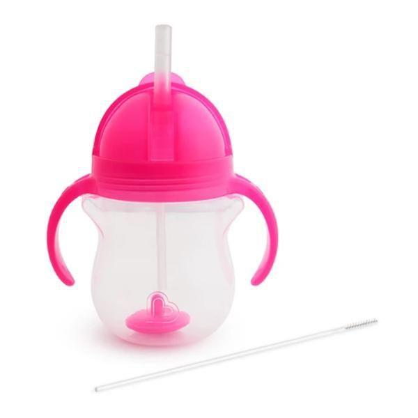 Imagem de Copo Treinamento Com Canudo Click Lock 207Ml Rosa - Munchkin