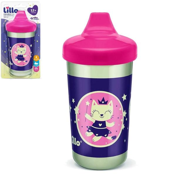 Imagem de Copo Treinamento Lillo Rosa Antivamento Menina 320Ml 12+M