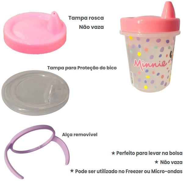 Imagem de Copo Treinamento Minnie 330ml Tampa Antivazamento Bebe