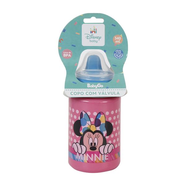 Imagem de Copo Treinamento Minnie Rosa Válvula Redutora 340ml - Babygo