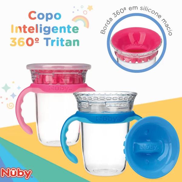 Imagem de Copo Treinamento Transição Bebê Infantil Antivazamento copo mágico 360 Nuby