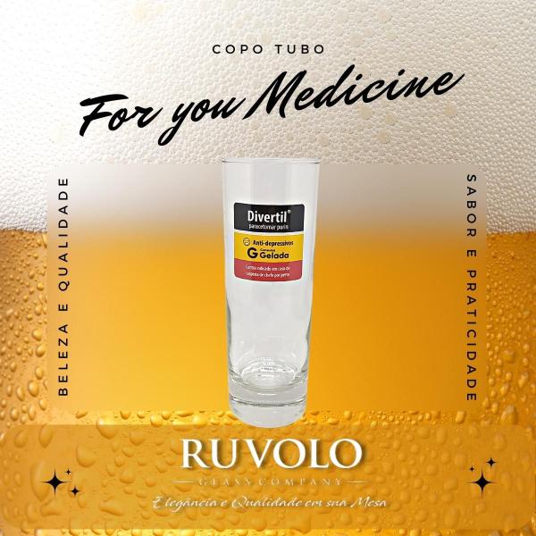 Imagem de Copo Tubo Divertil Estampa Divertida For You Medicine Ruvolo