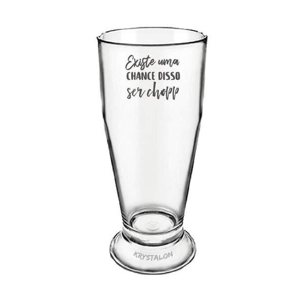 Imagem de Copo Tulipa Cerveja Acrílico Personalizado - Chance De Ser