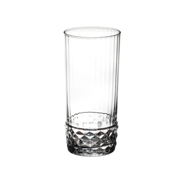 Imagem de Copo Vidro Cristal Detalhes Linhas Bebidas Cozinha 480ml