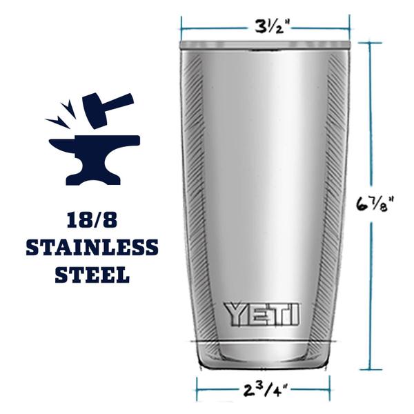 Imagem de Copo YETI Rambler 590mL em aço inoxidável isolado a vácuo