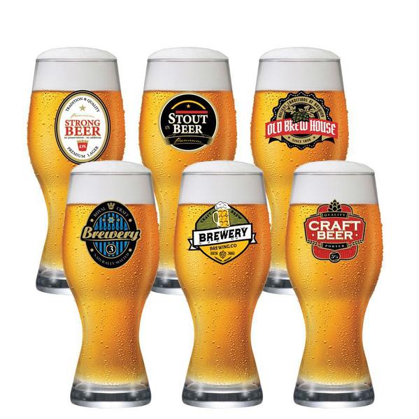 Imagem de Copos de Cerveja Vidro Luva Copo Atlanta Vidro 6 pcs