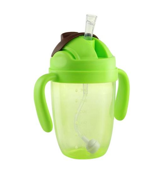 Copos de garrafas de alimentação de sucção de 300ml para bebês Mamadeira de leite de leite baby feeding mamadeira infantil treinamento infantil com copos de alça Xícaras (Verde) - HTTN Imagem de Copos de garrafas de alimentação de sucção de 300ml para bebês Mamadeira de leite de leite baby feeding mamadeira infantil treinamento infantil com copos de alça Xícaras (Verde)