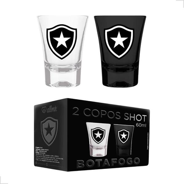 Imagem de Copos De Shot Tequila Botafogo 60ml - Conjunto 2 Copos - Vidro de Alta Qualidade