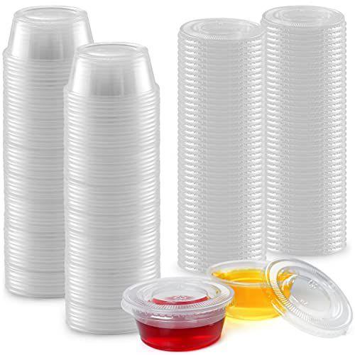 Imagem de Copos de Shot Transparentes com Tampas - 3.708ml, 50 unidades