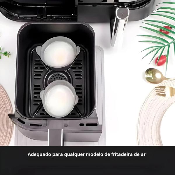 Imagem de Copos de Silicone para Poachar Ovos - 1 ou 4 Peças - Para Fritadeira de Ar e Fogão