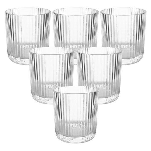 Copos de Vidro Graffiato 320ml 6 Peças - Hauskraft Imagem de Copos de Vidro Graffiato 320ml 6 Peças - Hauskraft
