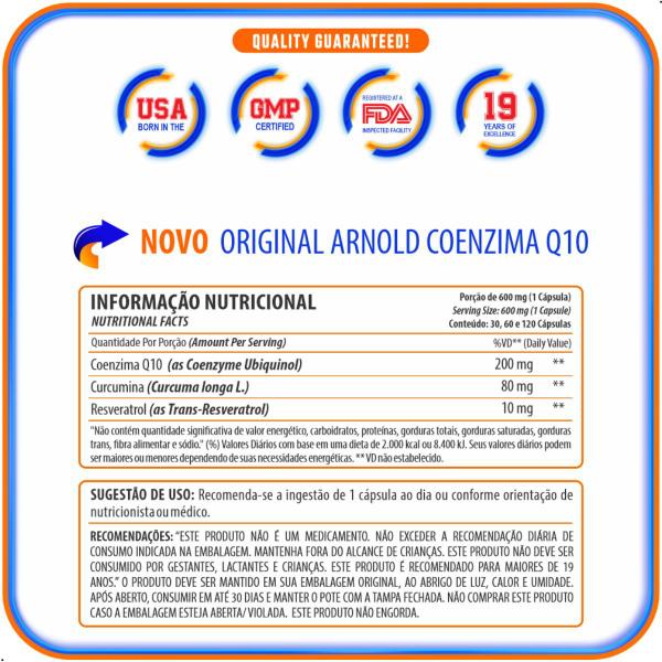 Imagem de CoQ-10 Coenzima Q10 Plus 200mg Arnold Nutrition 30 Cápsulas