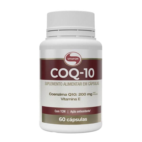 Imagem de COQ-Q10 Coenzima Vitamina E com TCM 200mg por porção 60 Cápsulas Vitafor