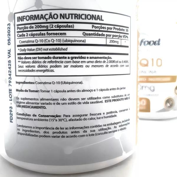 Imagem de Coq10 ubiquinona coenzima 60caps 200mg suplementar alimentar